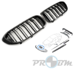 Kit Grelhas Frontal G30, G31 Preto Brilhante